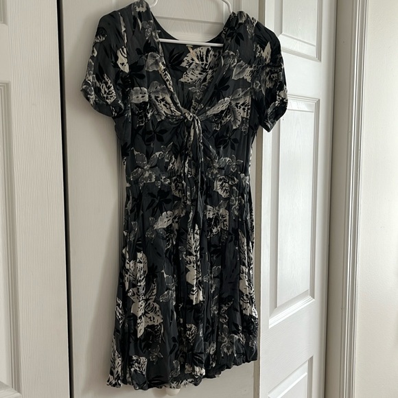 Free People Grey Floral Part Time Lover Mini Dress - Picture 2 of 5